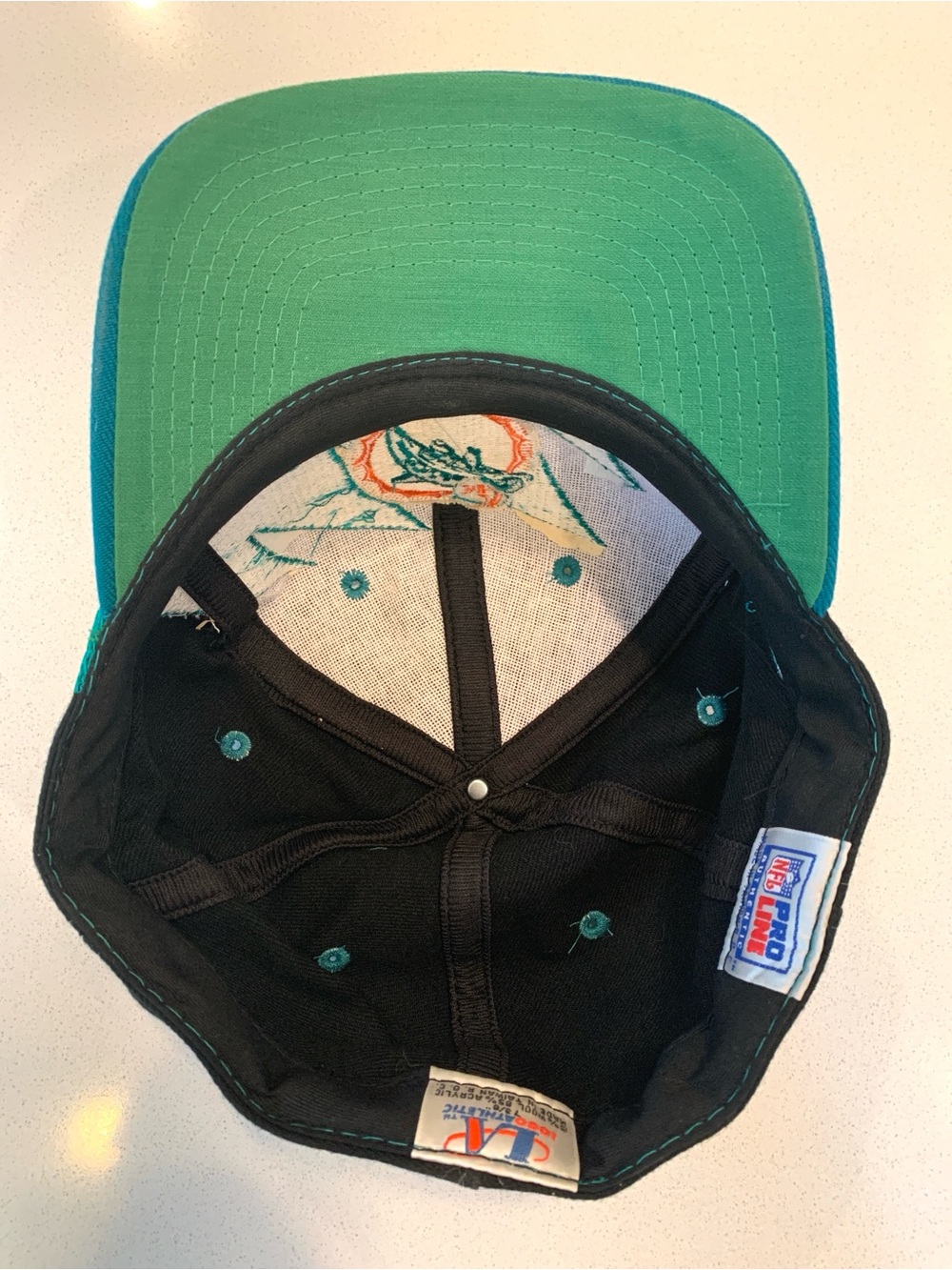 Vintage 90s Miami Dolphins “Shark Tooth” Logo Athletic Hat - Pro Line NFL - Picture 5 of 7